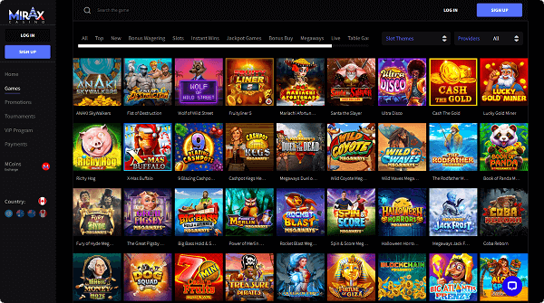Mirax Casino Games