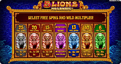 5 Lions Megaways free spins